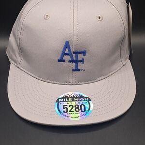 Ait Force Academy Gray Snapback Cap with Blue Logo